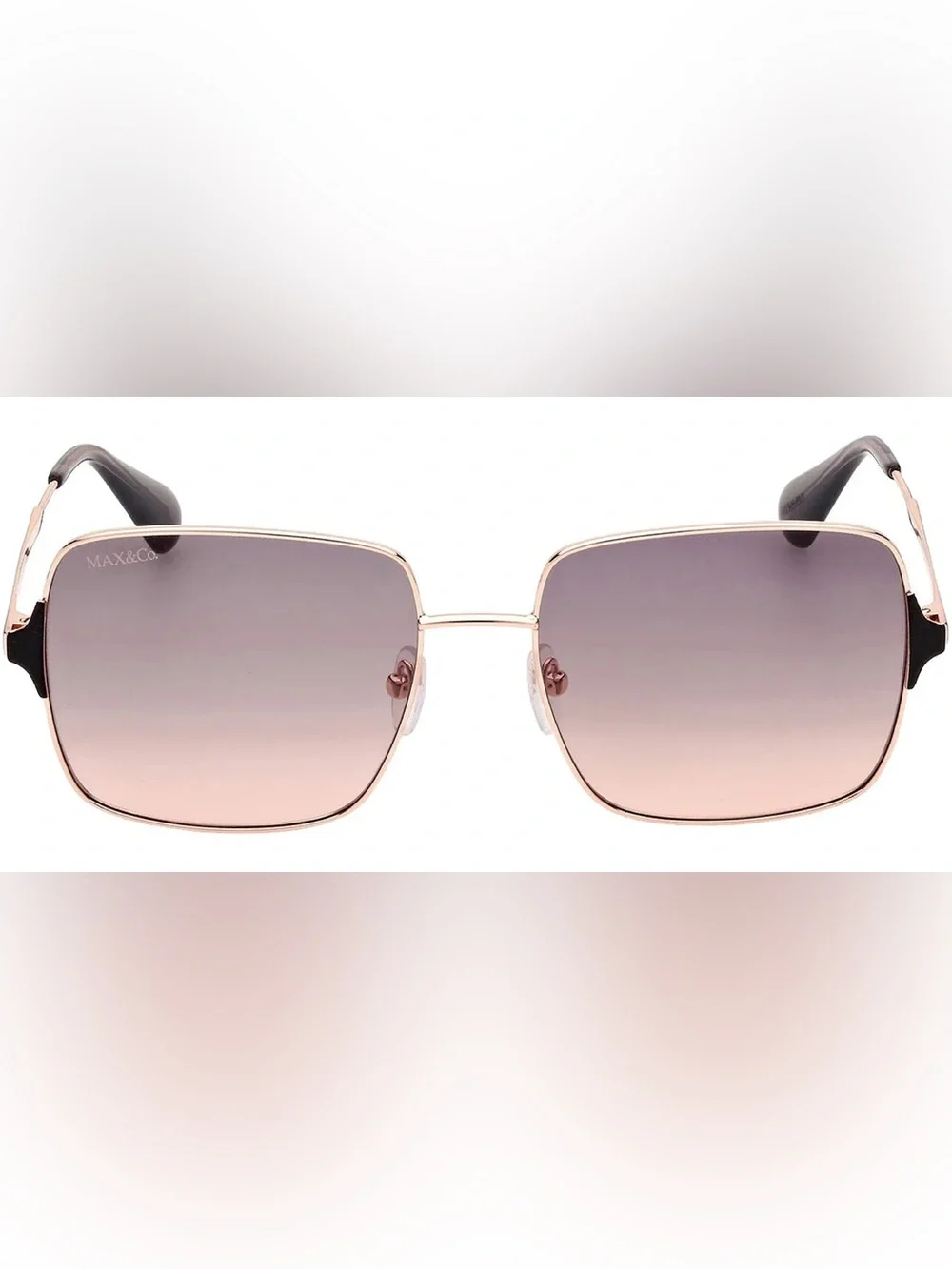 Max & Co Slim Metal Square w/ Acetate Temple Tips